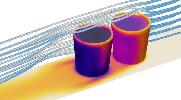 Řez geometrií, Simulace v programu COMSOL Multiphysics, (c) Humusoft
