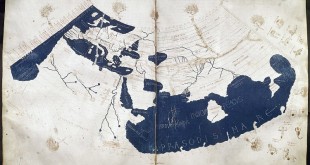 Ptolemaiova mapa světa, zdroj: Wikipedia, licence obrázku public domain